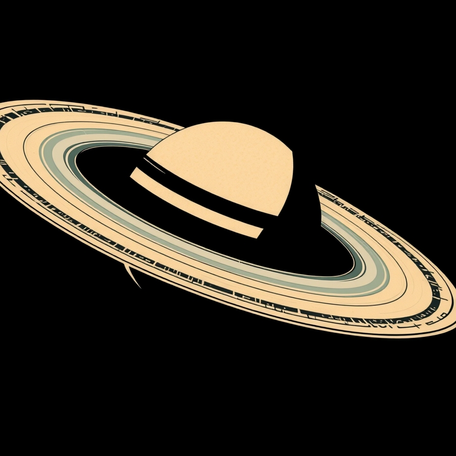 A ringed gas giant against deep space